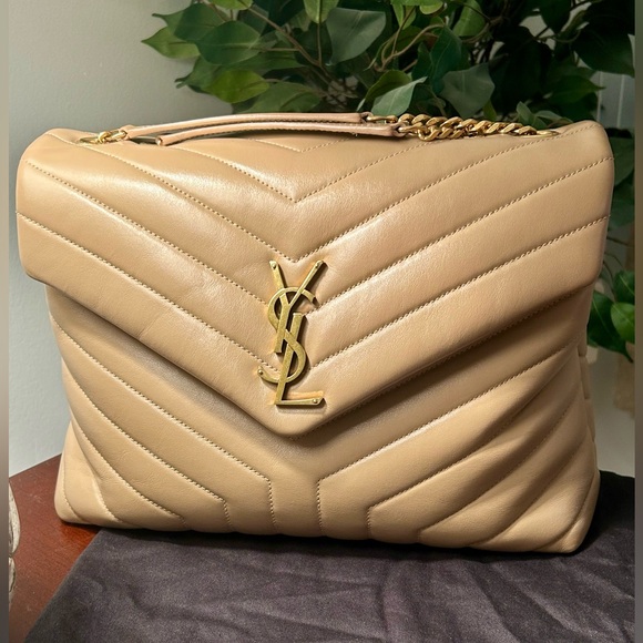 Saint Laurent Medium Loulou Dark Latte - Picture 1 of 15